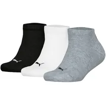 Puma Sneakersocken 3er Pack Schwarz/Weiß/Grau 31-34