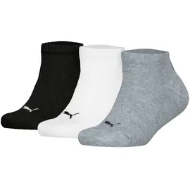 Puma Sneakersocken 3er Pack Schwarz/Weiß/Grau 31-34