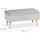 Relaxdays Sitzbank Samt 80 x 40 x 41 cm Hellgrau