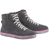 Alpinestars J-6 Wasserdichte Damen Motorradschuhe (Grey/Fuchsia,5 36