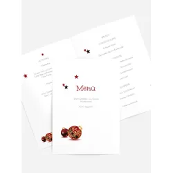 Menükarten Weihnachtsfeier selbst gestalten mit Spruch und Fotos im Onlinedesigner bei Meine-Kartenmanufaktur.de