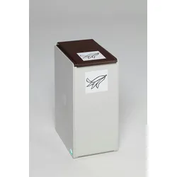 PROREGAL Deckel für Abfall- und Wertstoffsammelsystem 40 Liter | Kunststoff | Braun