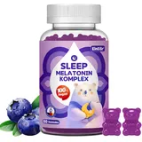 EinBär Ashwagandha Melatonin Gummis Mit 0,5 mg Melatonin zur Verkürzung zeitverzögerter Freisetzung, optimale Dosierung für die Nachtruhe, leckere Gummibärchen, Schlafsterne, ohne Zucker, 60 Stück