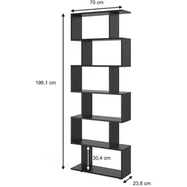 Vicco Raumteiler Levio 70 x 192,2 x 23,8 cm Schwarz