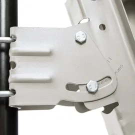 PremiumX PXA100 Satellitenschüssel 100cm Aluminium Hellgrau Satellitenantenne SAT Spiegel mit LNB-Tragarm und Masthalterung