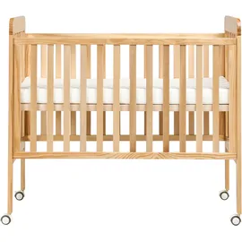 Beliani Babybett Bodmin 60 x 120 cm mit Rädern Hellbraun