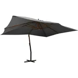 vidaXL Ampelschirm mit Holz-Mast 400x300 cm Anthrazit
