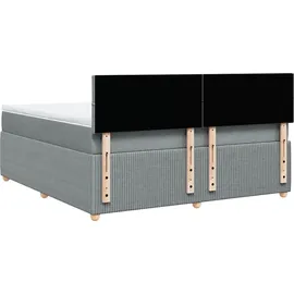 vidaXL Boxspringbett 180 x 200 cm Hellgrau
