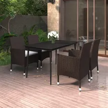 vidaXL Garten-Essgruppe 5-tlg. Braun