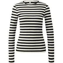 QS Geripptes Longsleeve im Slim Fit - XXL