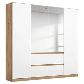 Rauch Drehtürenschrank Nidda 181 x 197 x 54 cm Weiß/Eiche