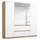 Rauch Drehtürenschrank Nidda 181 x 197 x 54 cm Weiß/Eiche