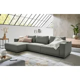 Musterring Ecksofa MUSTERRING "JustB PM200, mit Holzrahmen in schwarz", turtle, B:316cm H:78cm T:166cm, 94% Polyester, 6% Nylon, Sofas, Ecksofa, Anreihsofa rechts & Longchair links, mit Armlehnen, inkl. Rückenkissen
