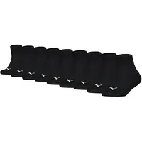 Puma PLAIN QUARTER 9P Socken 9er Pack Schwarz 39-42