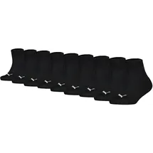 Puma PLAIN QUARTER 9P Socken 9er Pack Schwarz 39-42