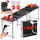 Kesser KESSER® Bier Pong Tisch Set mit Kartenspiel Trinkspiel inkl. 100 Becher (50 Rot & 50 Blau), 6 Bälle + Regelwerk Partyspiele Table Höhenverstellbar Klappbarer ohne oder mit LED
