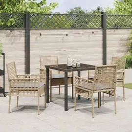 vidaXL Garten Essgruppe 5-tlg. Beige
