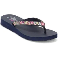 Skechers Cali Women's Damen Meditation – Daisy Garden Flipflop, Navy/Mehrfarbig, 41.5 EU - 41.5 EU