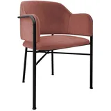 Mirjan24 Polsterstuhl, Rosa, 1-Sitzer, 56x79x55 cm, Esszimmer, Stühle, Esszimmerstühle, Vierfußstühle