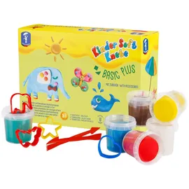 TrendAlliance GmbH Kinder Soft Knete Basic Plus 6 x 150 g mit Zubehör