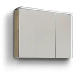 Marlin Spiegelschrank SBSA9L Holzoptik Braun, Weiß Eiche