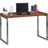Wohnling Schreibtisch braun rechteckig, Kufen-Gestell chrom 120,0 x 60,0 cm