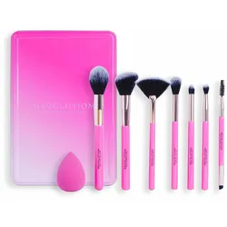 Set mit Schminkbürsten Revolution Make Up The Brush Edit Rosa 8 Stücke