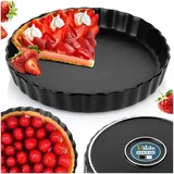 northix Tarteform aus Keramik Schwarz 24,5 cm