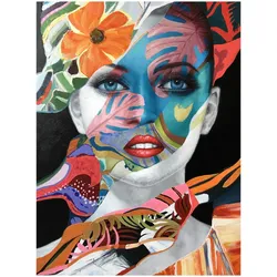 La Casa »Popart Lady Blume orange« Ölbild handbemalt