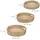 Relaxdays Serviertablett 3er Set rund, Natur