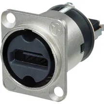 Neutrik HDMI Feedthrough Adapter D-size D-förmiges Gehäuse - Nickel