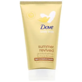 Dove DermaSpa Summer Revived Selbstbräuner-Milch Für Gesicht und Körper Farbton Fair 75 ml