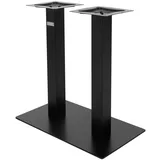 ML-Design Tischgestell Doppel Schwarz H 72cm Stahl Doppelsäule