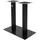 ML-Design Tischgestell Doppel Schwarz H 72cm Stahl Doppelsäule
