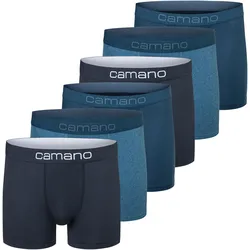 Boxershorts CAMANO, Herren, Gr. XXL, blau (blau, mix), Obermaterial: 95% Baumwolle, 5% Elasthan, eng, Unterhosen, mit Stretch-Logobund