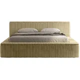 Luxusbetten24 Designer Polsterbett Melody mit Stauraum 180x200 38 Latten Senf