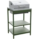 Sweeek - Holzkohlegrill Und Räucherofen Auf Beinen, 2 Regalböden