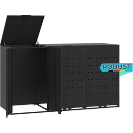 deluke Mülltonnenbox GORILO 207 x 79 x 117 cm schwarz