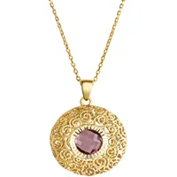 Fascination by Ellen K. Halskette 333/- Gold Amethyst lila Charms & Kettenanhänger Damen