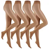 CAMANO Feinstrumpfhose 4er Pack Braun 42-44