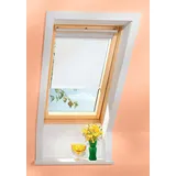 VELUX Sichtschutzrollo Uni weiß, 1028, 55x78 cm (102), GGU,Haltekrallen,Manuell,VELUX