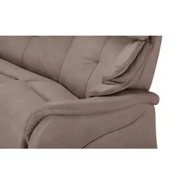 HIMOLLA Trapezsofa Leder 3-Sitzer Braun