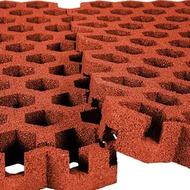 Gum-tech Rasengitter ""Hexagon"", Rot, 6,5 cm