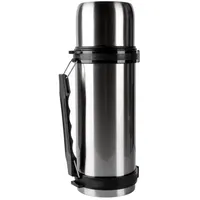 Lex Edelstahl-Thermoskanne mit Tragegriff Gurt Trinkbecher Thermosflasche Tee Kaffee