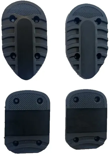 Lange Skischuhsohlen RX Serie gummiert schwarz