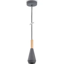 Paco Home MORA 1-flg. Ø9 cm Trichterform Holz/Grau