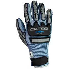 Cressi Hex Grip Gloves - Schnitt und Abriebfeste Handschuhe für Apnoe und Tauchen, Blau, XS,