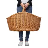 Dekoleidenschaft Einkaufskorb Maxi aus Weide 49 x 68 x 47 cm braun