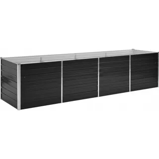 vidaXL Garten-Hochbeet verzinkter Stahl 320 x 80 x 77 cm Anthrazit