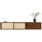 Idimex Simona Lowboard 175 cm Braun Massivholz